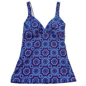 Boden US Size 4 Talamanca Tankini Top Red White Blue Swim